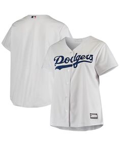 Женская белая продезинфицированная копия джерси команды Los Angeles Dodgers больших размеров Profile, белый