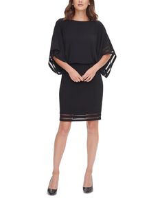 Платье-блузон Petite с иллюзорными деталями Jessica Howard, черный