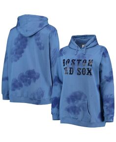 Женский темно-синий пуловер с капюшоном Boston Red Sox больших размеров Cloud Profile, темно-синий