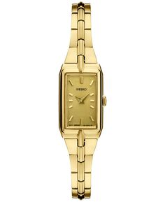 Женские часы Essential золотистого цвета с браслетом из нержавеющей стали, 15 мм Seiko, золотой