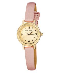 Женские часы с розовым полиуретановым ремешком и безелем, 26 мм Laura Ashley, розовый