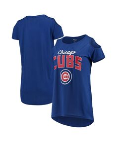 Женская футболка с открытыми плечами Royal Chicago Cubs Clear the Bases G-III 4Her by Carl Banks