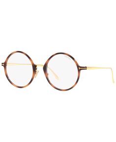 TR001335 Женские круглые очки Tom Ford, золотой