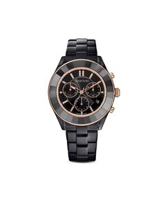 Часы Octea Lux Sport с черным металлическим браслетом, 25,4 мм Swarovski