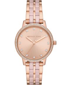Женские часы Melissa с тремя стрелками и браслетом из нержавеющей стали цвета розового золота, 36 мм Michael Kors, золотой