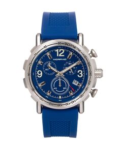 Часы-хронограф с силиконовым ремешком серии M93, черный, синий, зеленый или оранжевый, 49 мм Morphic, синий