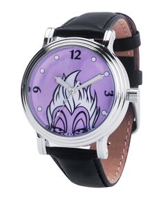 Женские серебряные винтажные часы из сплава Disney Villains Ursula 38 мм ewatchfactory, черный
