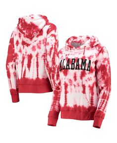 Женский пуловер с капюшоном Crimson Alabama Crimson Tide Campus Tie-Dye Pressbox