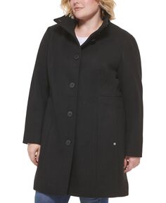 Женское длинное пальто больших размеров Calvin Klein, черный