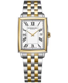 Женские швейцарские часы Toccata с браслетом из золота и нержавеющей стали, 25x35 мм Raymond Weil, белый