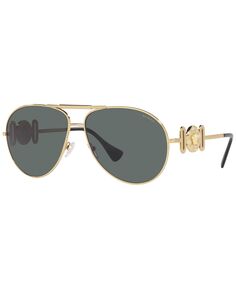 Поляризованные солнцезащитные очки унисекс, VE2249 65 Versace, золотой