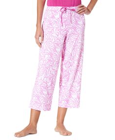 Женские пижамные брюки-капри с цветочным принтом Hue, белый