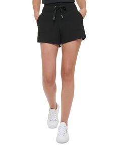 Женские шорты в рубчик с поясом Calvin Klein, черный