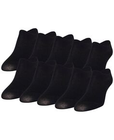 Женские повседневные носки с тройной Y-образной подкладкой, 10 пар повседневных носков Gold Toe, черный