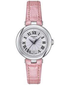 Женские швейцарские часы Bellissima Small Lady с розовым кожаным ремешком, 26 мм Tissot