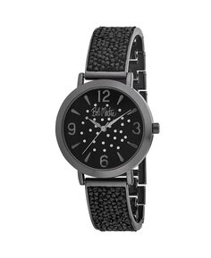 Женские часы из черного сплава с блестящим браслетом, 36 мм Bob Mackie, черный
