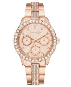 Женские классические аналоговые часы с кристаллами розового золота и ремешком из нержавеющей стали, 40 мм Kendall + Kylie, розовый