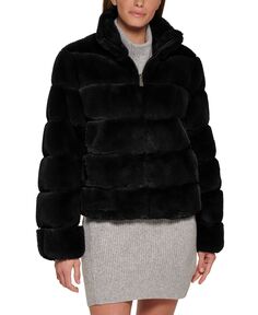 Женское пальто из искусственного меха Calvin Klein, черный