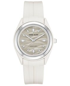 Женские пластиковые и металлические часы белого цвета Solar Ocean Work, 38,5 мм Anne Klein, белый