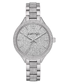 Женские аналоговые часы серебряного тона с кристаллами и ремешком из нержавеющей стали, 40 мм Kendall + Kylie