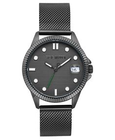 Женские часы из нержавеющей стали серого цвета с сетчатым ремешком из бронзы, 41 мм Steve Madden