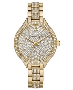 Женские аналоговые часы золотистого цвета с кристаллами и ремешком из нержавеющей стали, 40 мм Kendall + Kylie, золотой