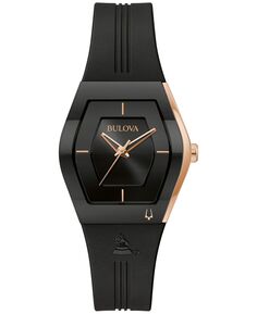 Женские часы Latin Grammy, черный силиконовый ремешок, 30,5 мм Bulova, черный