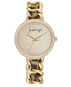 Женские аналоговые часы с плетеным леопардовым ремешком из нержавеющей стали, 40 мм Kendall + Kylie