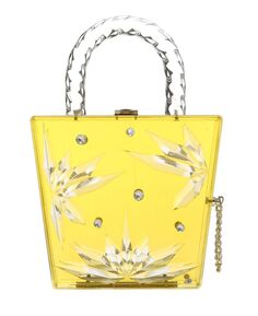 Женская сумка из янтарного и прозрачного акрила с ручкой сверху Milanblocks, желтый