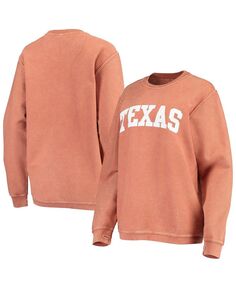 Женский толстый пуловер в винтажном стиле с удобным шнурком Texas Longhorns Техасского оранжевого цвета, базовый пуловер с аркой Pressbox