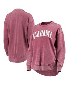 Женский свитшот-пуловер в винтажном стиле Crimson Alabama Crimson Tide Pressbox