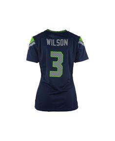 Женская игровая майка Russell Wilson Seattle Seahawks Nike, темно-синий