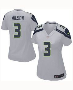 Женская игровая майка Russell Wilson Seattle Seahawks Nike, серый