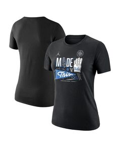 Женская брендовая черная мужская футболка UCLA Bruins 2021 NCAA по баскетболу «Мартовское безумие», «Финал четырех», региональная футболка для раздевалки Jordan, черный