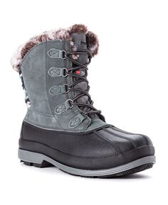 Женские высокие кружевные водонепроницаемые ботинки Lumi для холодной погоды Propét, серый