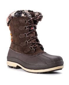 Женские высокие кружевные водонепроницаемые ботинки Lumi для холодной погоды Propét, коричневый