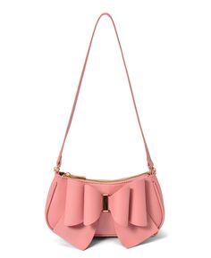 Женская весенняя сумка через плечо Baguette с бантом LIKE DREAMS, розовый