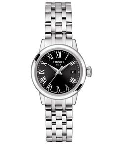 Женские швейцарские классические часы Dream с браслетом из нержавеющей стали, 28 мм Tissot, черный