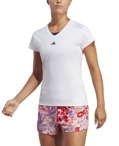 Женская футболка с v-образным вырезом и логотипом Training Essentials adidas, белый