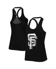 Черная женская майка San Francisco Giants Tonal Athleisure Racerback The Wild Collective, черный