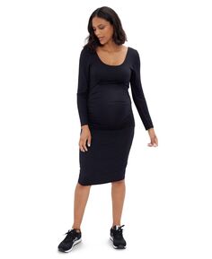Женское повседневное платье с длинными рукавами для беременных Ingrid + Isabel, черный