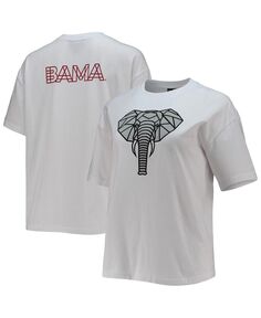 Женская белая футболка с камуфляжным принтом Alabama Crimson Tide The Wild Collective, белый