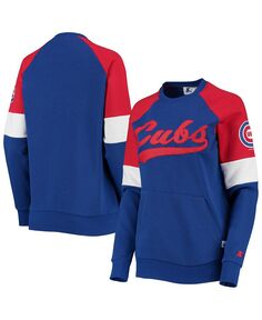 Женский пуловер с регланами Royal и Red Chicago Cubs Playmaker Starter