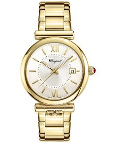 Женские швейцарские часы Ora с золотым ионным браслетом, 40 мм Salvatore Ferragamo