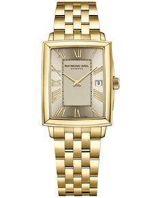 Женские швейцарские часы Toccata с золотым PVD-браслетом из нержавеющей стали, 23 мм Raymond Weil, желтый