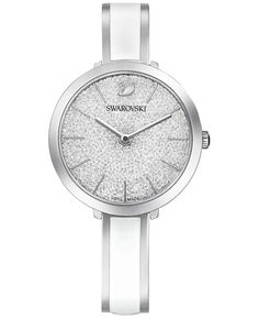 Женские швейцарские часы Crystalline Delight из нержавеющей стали с белым браслетом-браслетом 32 мм Swarovski, белый