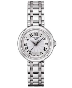 Женские швейцарские часы Bellissima с браслетом из нержавеющей стали, 26 мм Tissot, белый