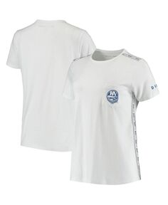 Женская белая спортивная футболка Tri-Blend New York Islanders DKNY, белый