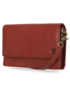 Женская кожаная сумка через плечо RFID-кошелек Timberland, коричневый