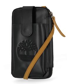 Кожаный кошелек через плечо для телефона с RFID-технологией Timberland, черный